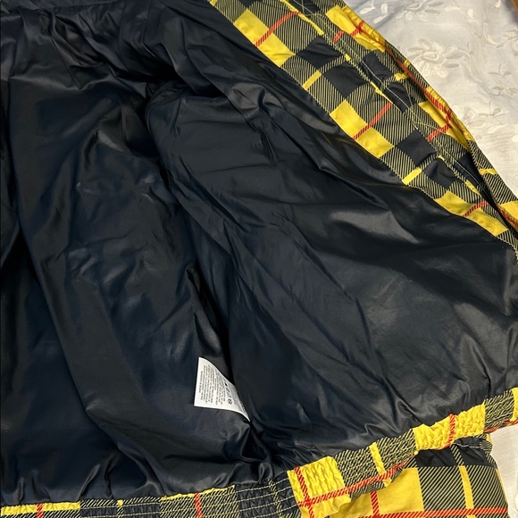 NIKE Yellow and Black Plaid Puffer Jacket - Picture 5 of 6